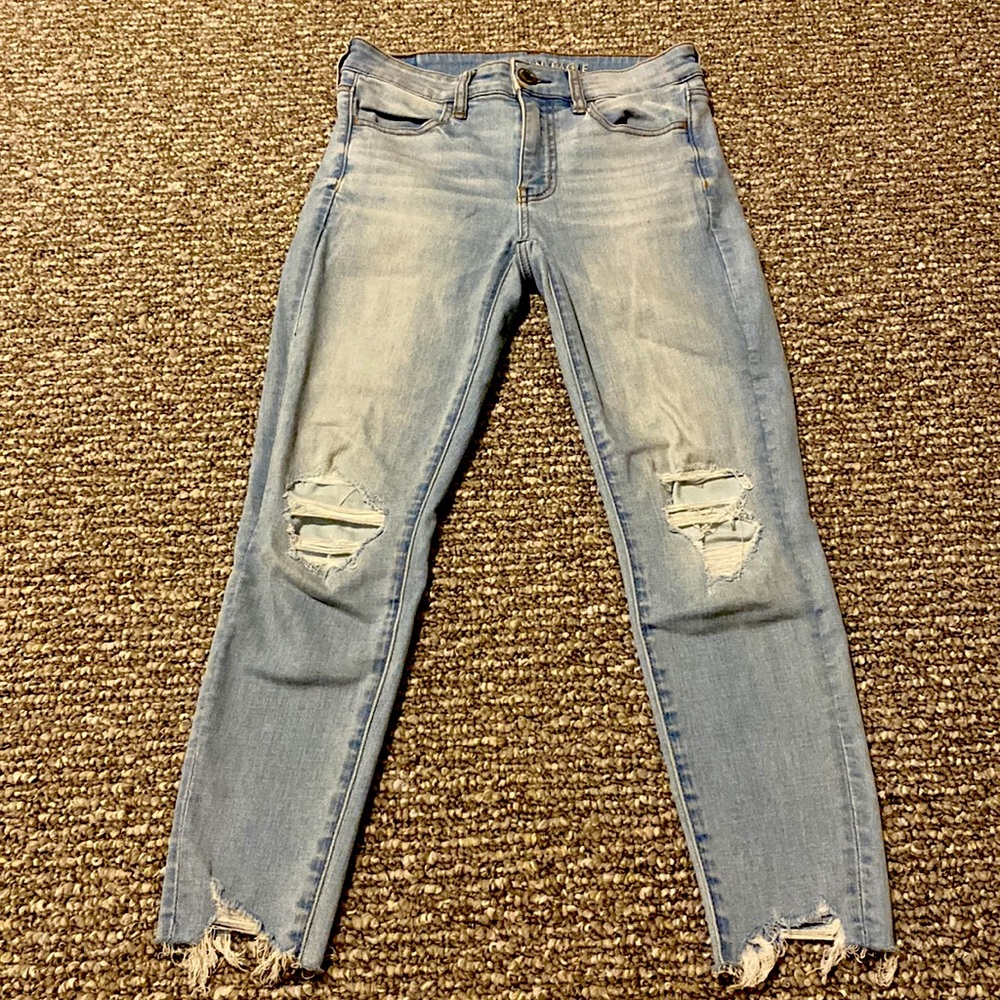 American Eagle Outfitters Super Stretch Hi-Rise Jegging Crop- 2 Short